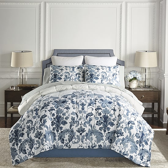 Broadhaven Jensen 8-pc. Floral Reversible Complete Bedding Set with Sheets