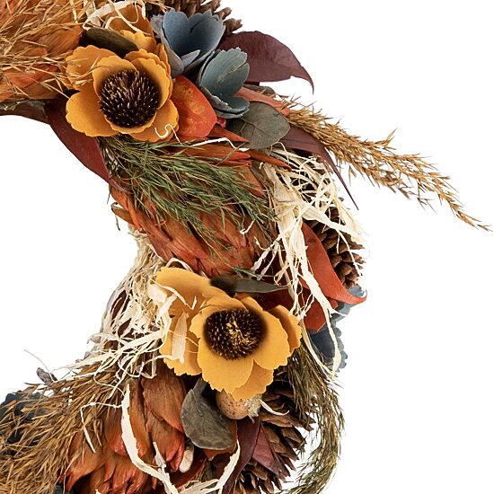 Northlight 12in Sunflower And Straw Artificial Fall Harvest Wreath
