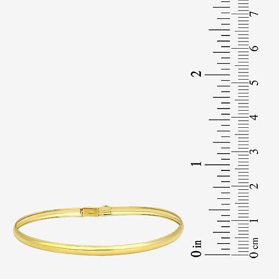 Girls 14K Gold Round Bangle Bracelet