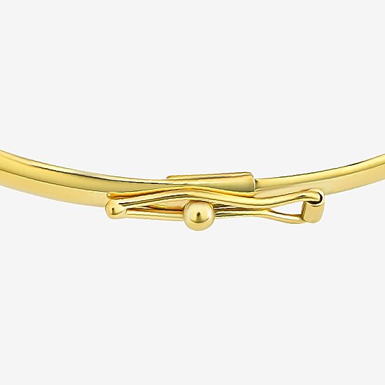 Girls 14K Gold Round Bangle Bracelet