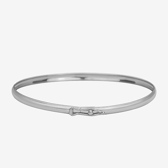 Girls 14K Gold Round Bangle Bracelet