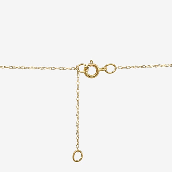 Girls 14K Gold Heart 13 Inch Pendant Necklace