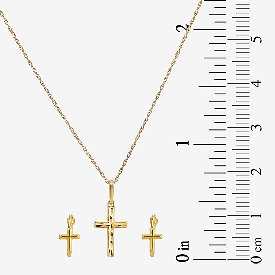Girl's 14K Gold Cross 2-pc. Jewelry Set