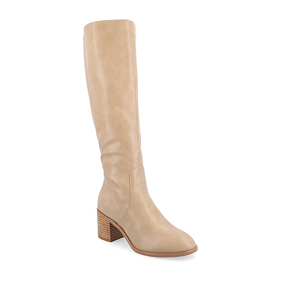 Journee Collection Womens Romilly Stacked Heel Dress Boots