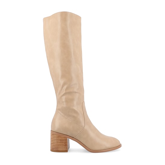 Journee Collection Womens Romilly Stacked Heel Dress Boots