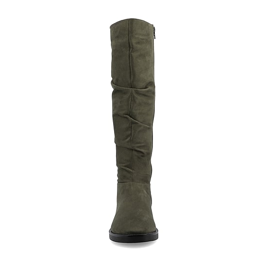 Journee Collection Womens Mirinda Stacked Heel Slouch Boots