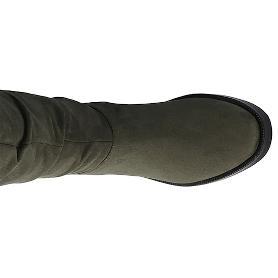 Journee Collection Womens Mirinda Stacked Heel Slouch Boots