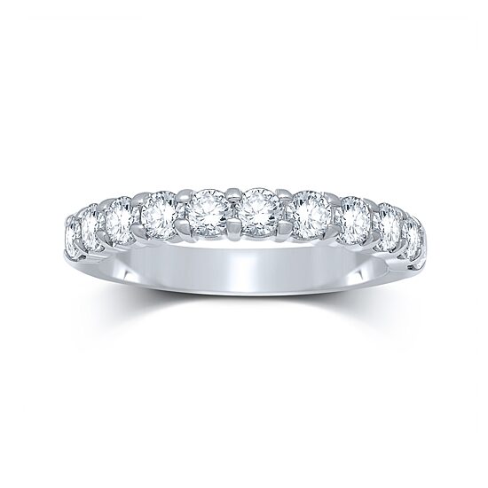 1 CT.T.W. Natural Diamond 14K White Gold Band