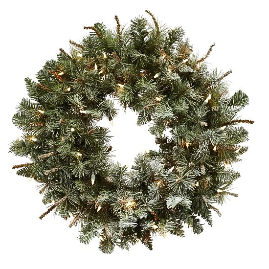 Nearly Natural 30in Lighted Wreath