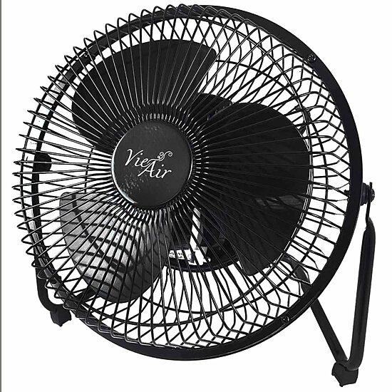 Vie Air 8" High Velocity Metal Desk and Floor Fan
