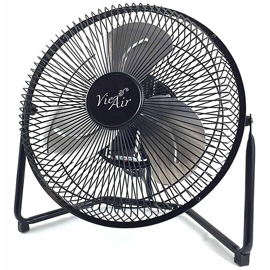 Vie Air 9" High Velocity Tilting 3 Speed Metal Floor Fan
