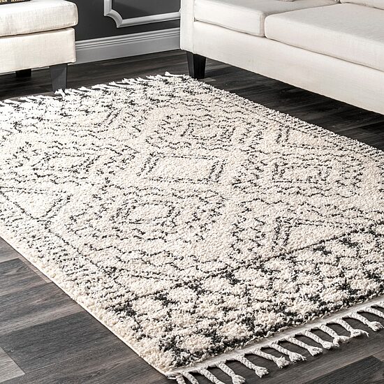 nuLoom Vasiliki Moroccan Tribal Tassel Area Rug