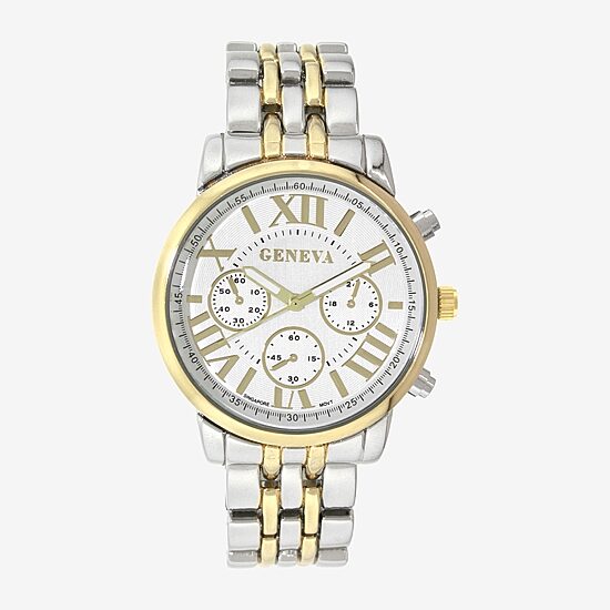 Geneva Womens Two-Tone Link Bracelet Watch