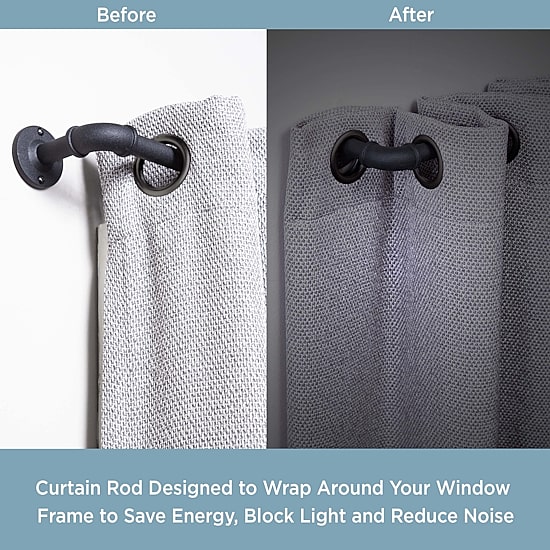 Kenney Bronn Industrial Pipe 3/4 IN Adjustable Curtain Rod