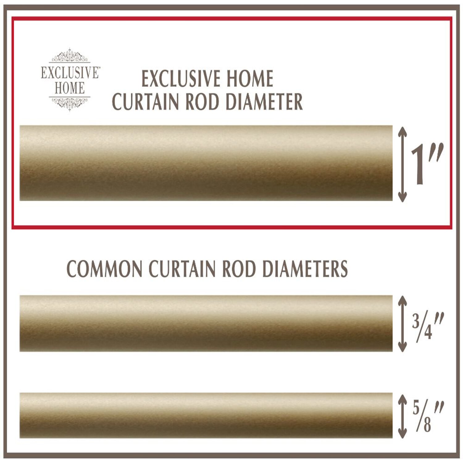 Exclusive Home Curtains Torch 1 Adjustable Curtain Rod