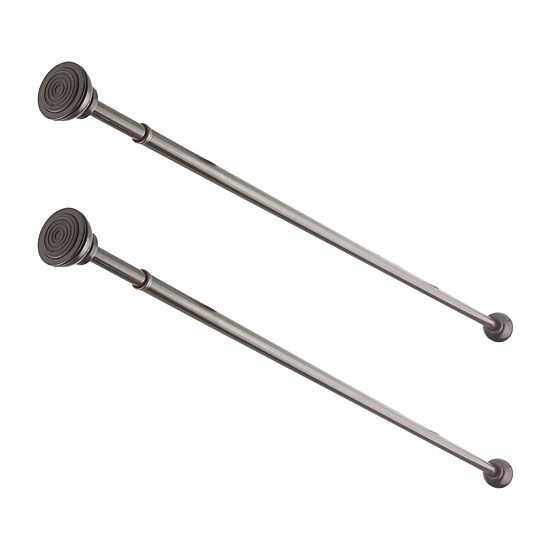 Rod Desyne 2pk Decorative 7/16 IN Tension Curtain Rod