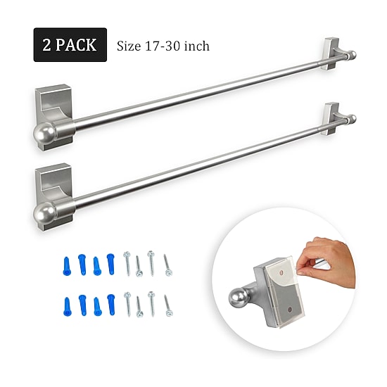 Rod Desyne 2pk Self Adhesive 7/16 IN Adjustable Curtain Rod