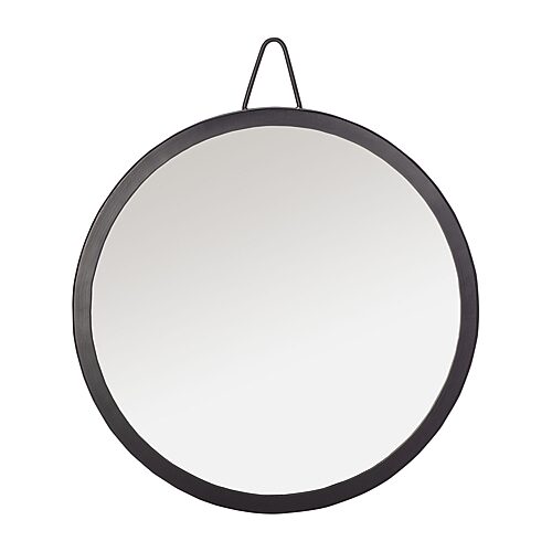 Safavieh Darsey Wall Mount Round Wall Mirror, One Size, Black