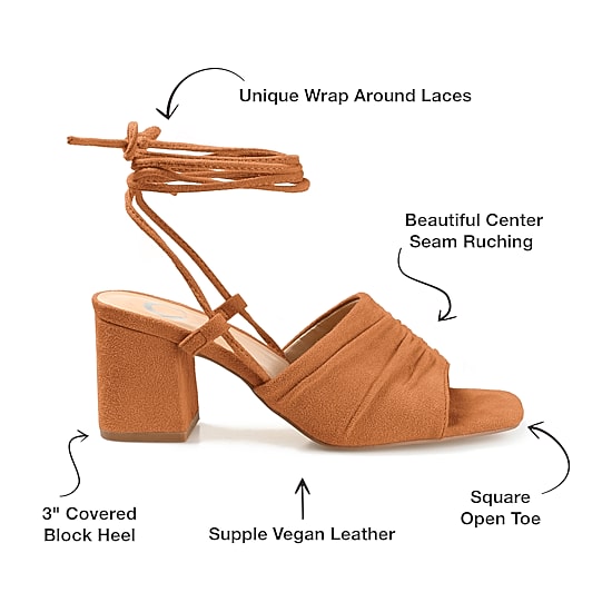 Journee Collection Felisity Womens Round Open Toe Block Heel Pumps