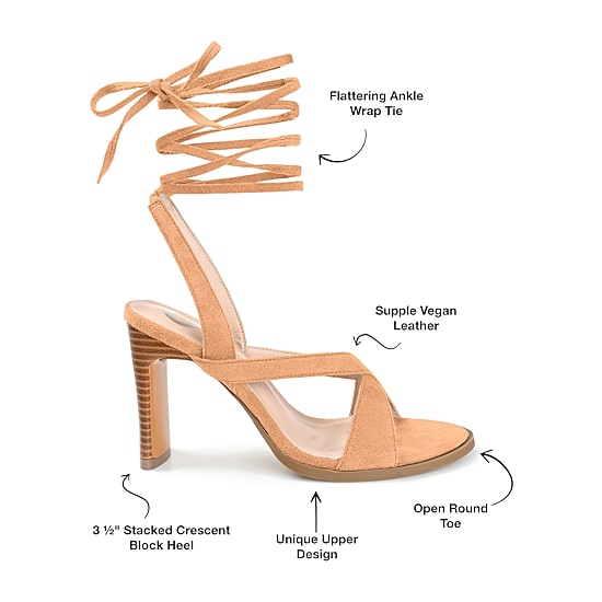 Journee Collection Adalee Womens Round Open Toe Stacked Heel Pumps