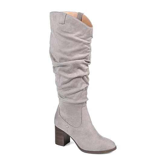 Journee Collection Womens Aneil Extra Wide Calf Stacked Heel Over the Knee Boots