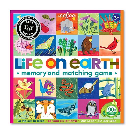 Eeboo Life On Earth Memory And Matching Game Brain Game