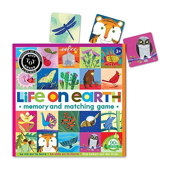 Eeboo Life On Earth Memory And Matching Game Brain Game