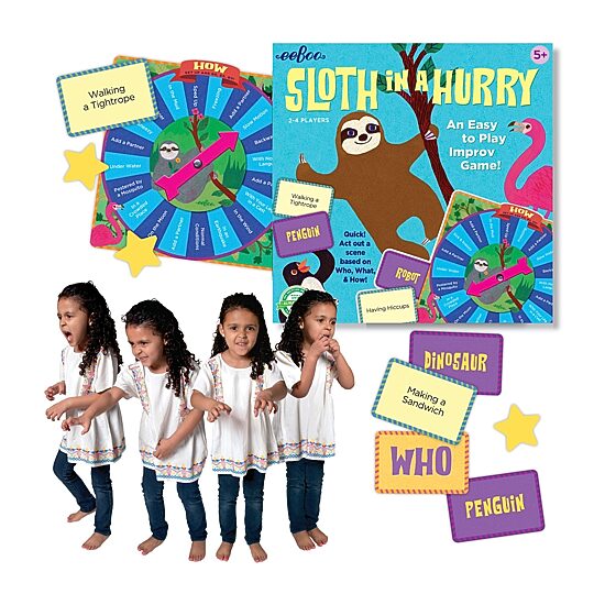 Eeboo Sloth In A Hurry Action Board Game 141-pc. Board Game