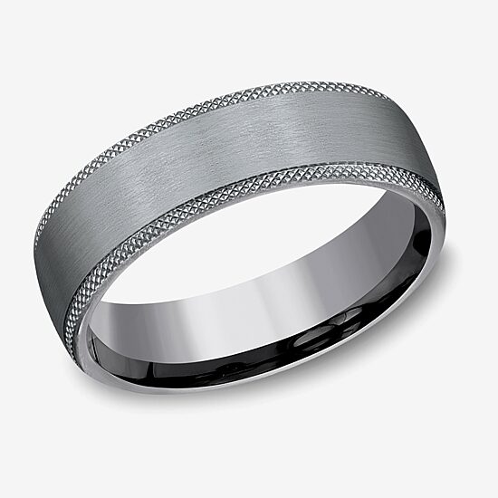 Mens 6.5MM Tantalum Wedding Band