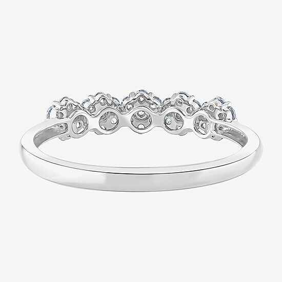 Diamond Blossom (H-I / I1) Womens 2MM 1/4 CT. T.W. Lab Grown White Diamond Sterling Silver Band