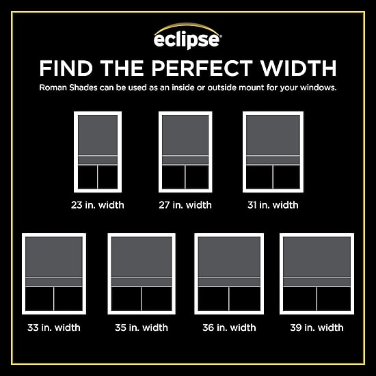 Eclipse Evangeline Cordless Blackout Roman Shade