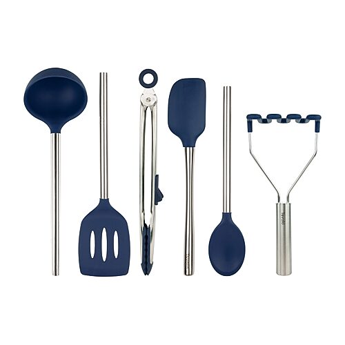 Tovolo 6-Pc. Silicone-Head Kitchen Utensil Set - Indigo