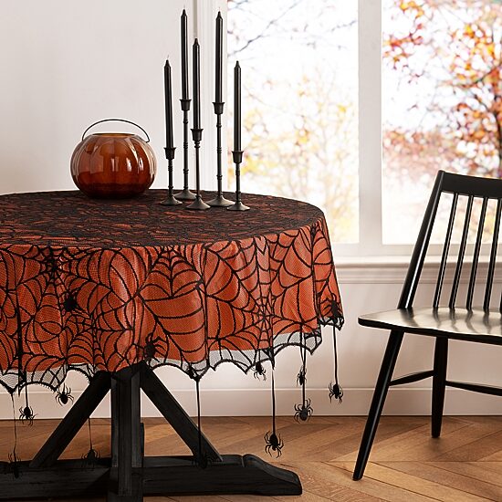 Threadmade Crawling Halloween Tablecloth