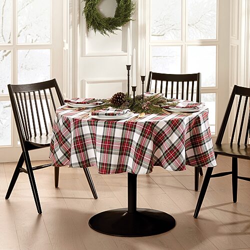 Elrene Christmas Classic Holiday Plaid Tablecloth, 70" x 70" - Multi