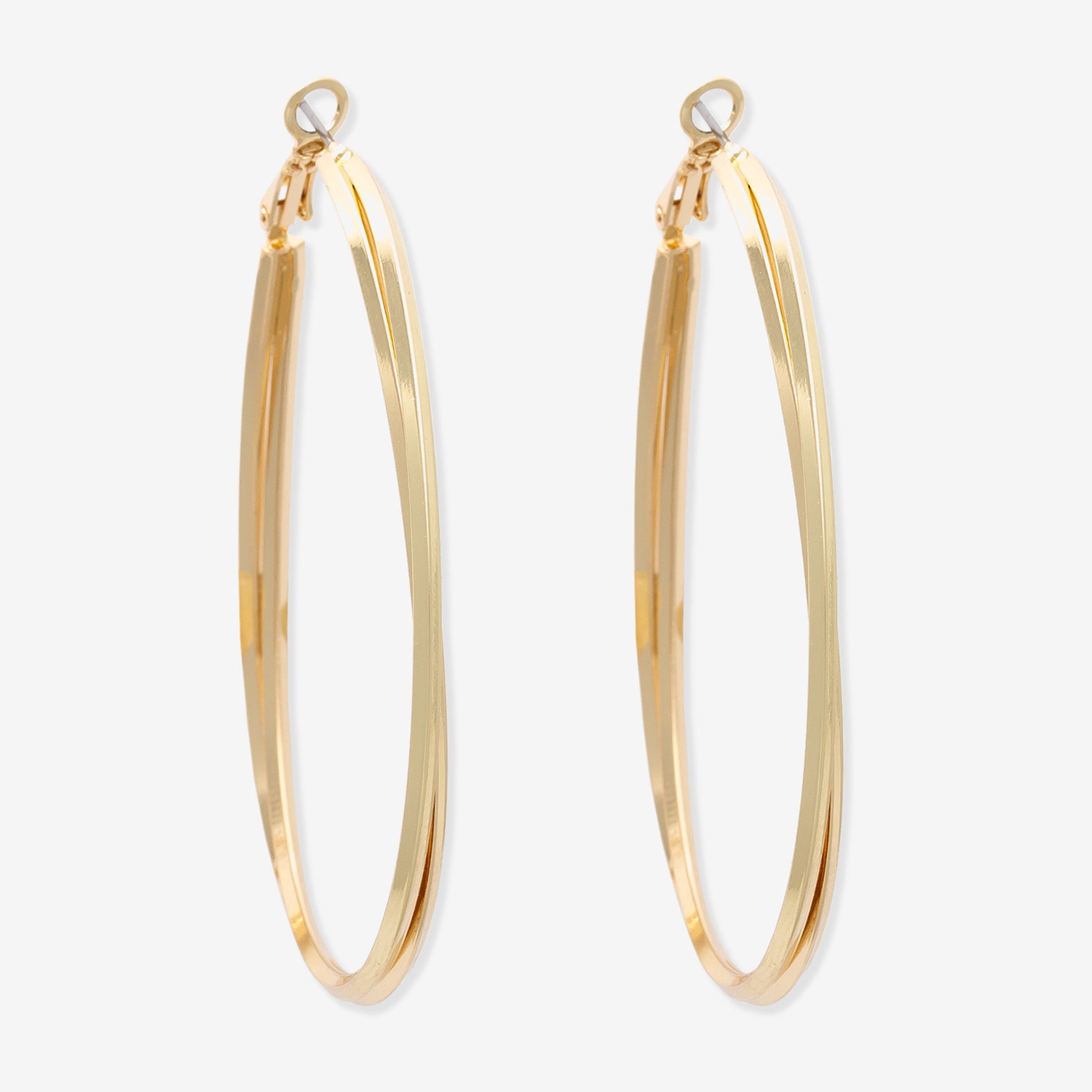 Bold Elements Womens Stainless Steel 53.3mm Hoop Earrings