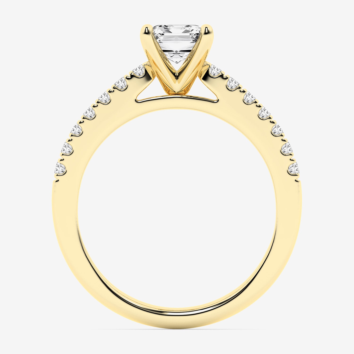 Limited Quantities! (G \ Vs1-Vs2) Womens 1 1/2 CT. T.W. Lab Grown White Diamond 14K Gold Side Stone Engagement Ring
