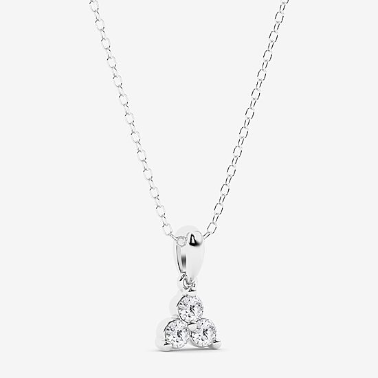 Limited Quantities! (G \ Si1) Womens 1/4 CT. T.W. Lab Grown White Diamond 14K Gold Pendant Necklace