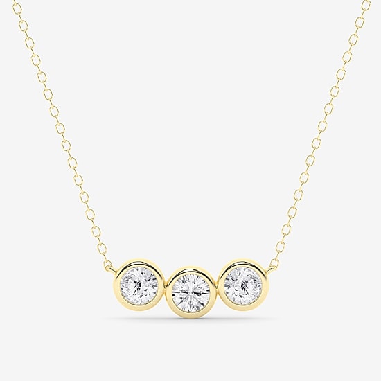 Limited Quantities! (G \ Si1) Womens 1 CT. Lab Grown White Diamond 14K Gold Pendant Necklace