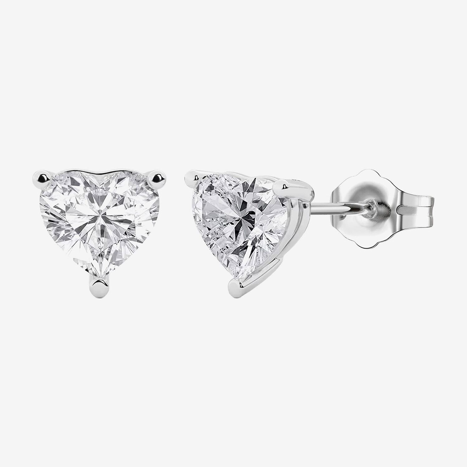 Womens Lab Created White Sapphire Sterling Silver Heart 2-pc. Jewelry Set