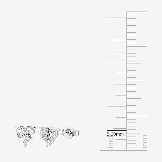 Womens Lab Created White Sapphire Sterling Silver Heart 2-pc. Jewelry Set
