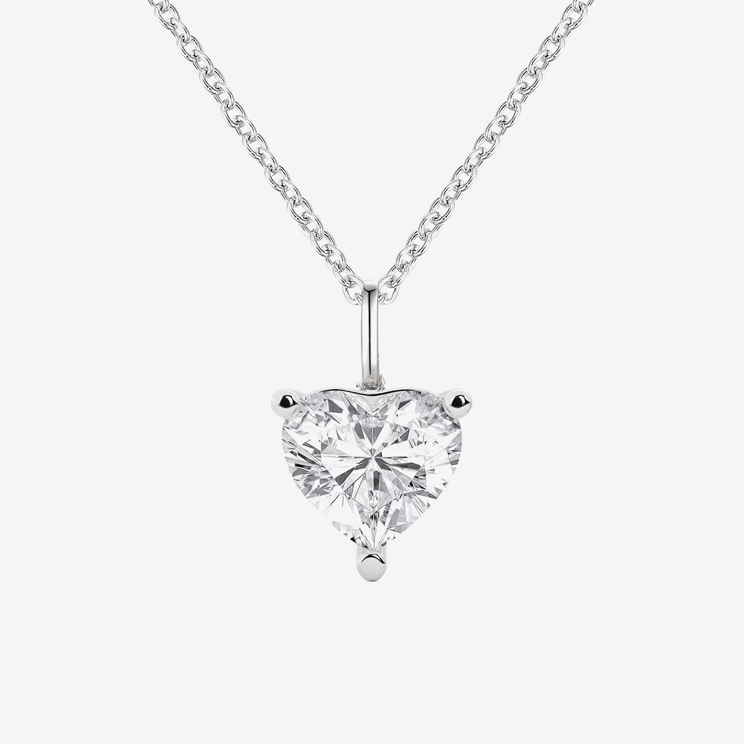 Womens Lab Created White Sapphire Sterling Silver Heart 2-pc. Jewelry Set