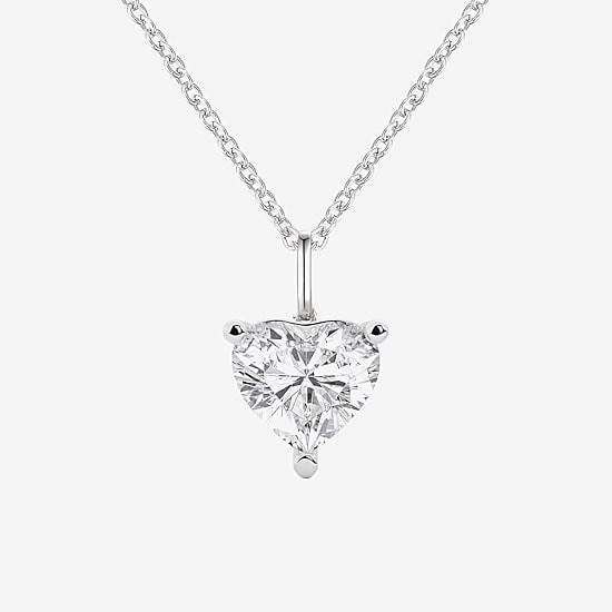 Womens Lab Created White Sapphire Sterling Silver Heart 2-pc. Jewelry Set