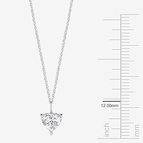 Womens Lab Created White Sapphire Sterling Silver Heart 2-pc. Jewelry Set