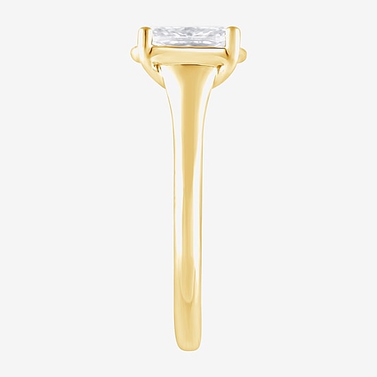 Bridal Addiction (F / Vs2) Womens 1 1/2 CT. T.W. Lab Grown White Diamond 10K Gold Cushion Solitaire Engagement Ring