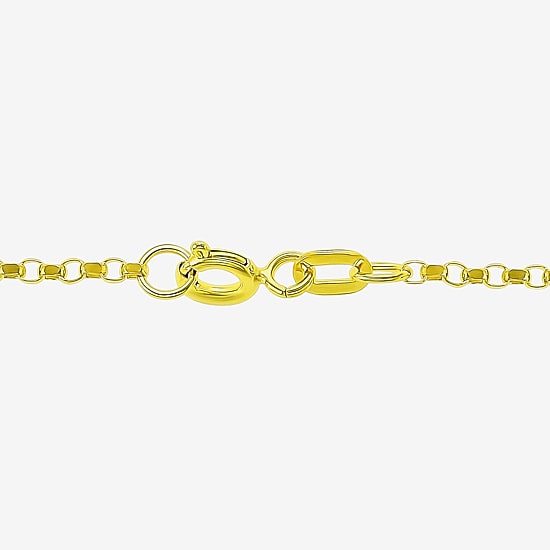 Made in Italy Womens 14K Gold 18 Inch Rolo Chain Necklace