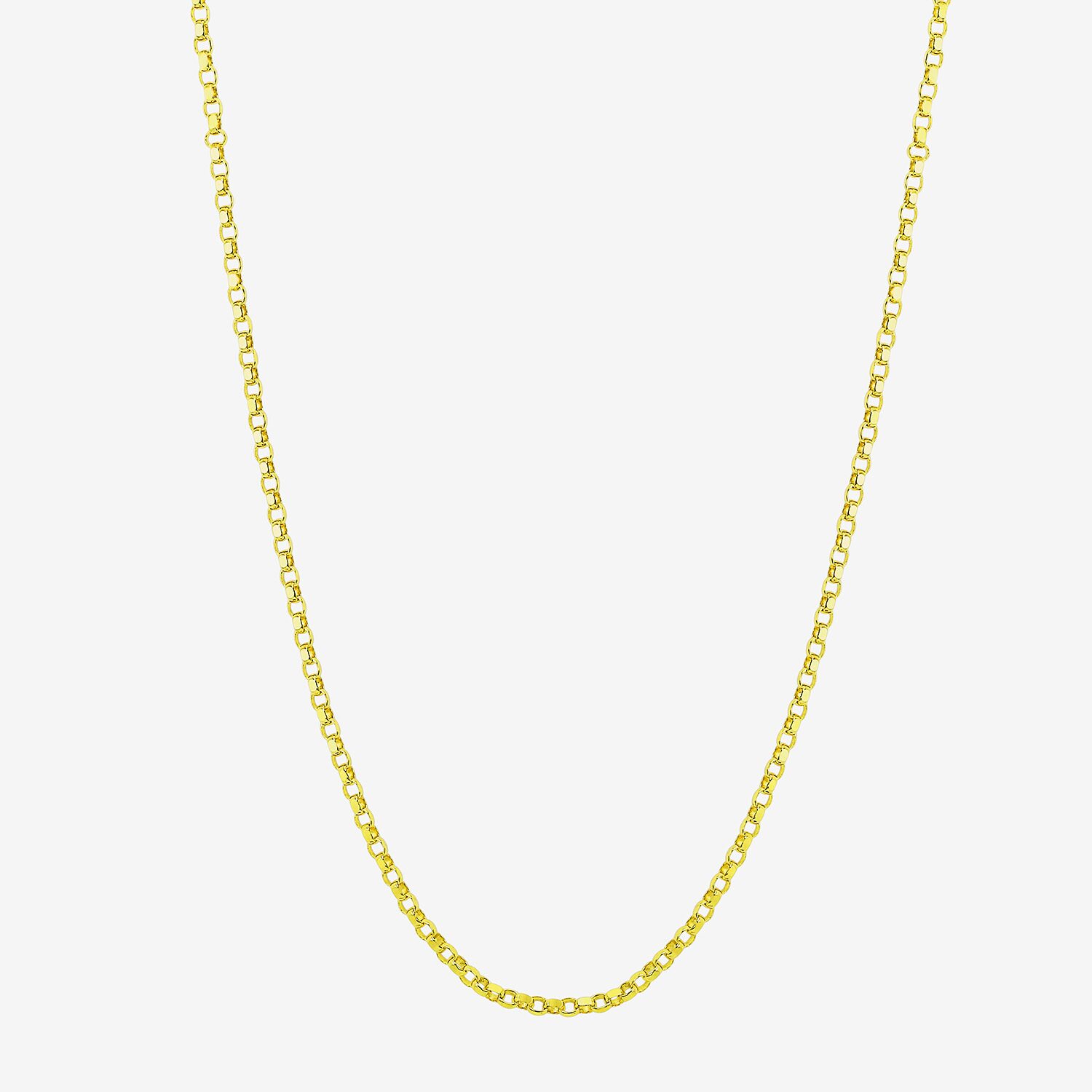 Made in Italy Womens 14K Gold 18 Inch Rolo Chain Necklace