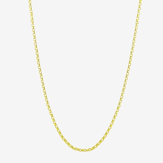Made in Italy Womens 14K Gold 18 Inch Rolo Chain Necklace