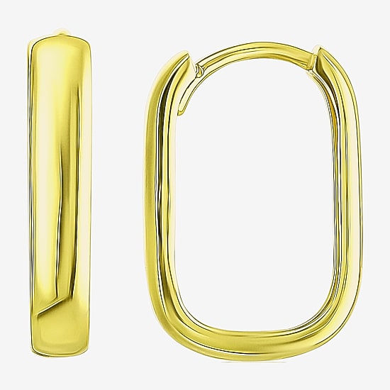Gold Addiction Womens 10K Gold 14.5mm Hoop Earrings