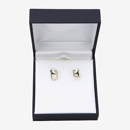 Gold Addiction Womens 10K Gold 14.5mm Hoop Earrings