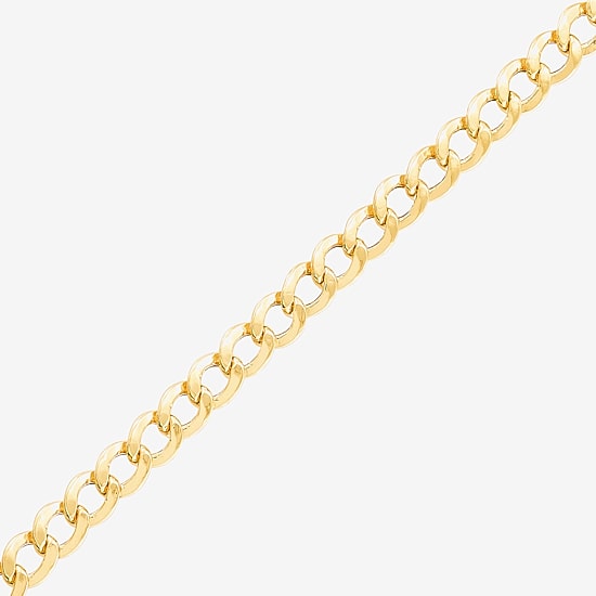 Bonded Brilliance Womens 14K Gold Bonded With Sterling Silver 22 Inch Link Chain Necklace